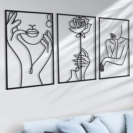 Thickened Modern Metal Line Art Wall Decor