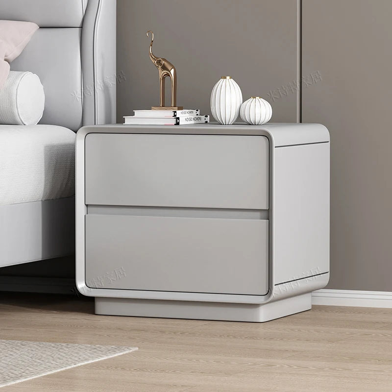 Wooden Luxury Night Table Cute Minimalist Nordic Safev Drawers