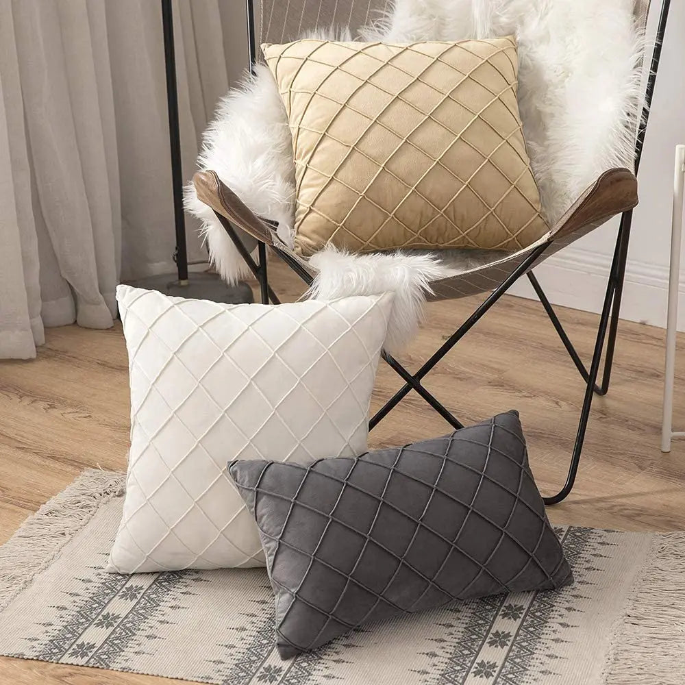 Cushion Cover Soft Velvet Geometric