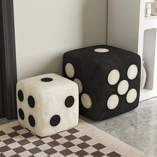 Dice Square Stool Furniture Minimalist Modern Small Cushion Stool