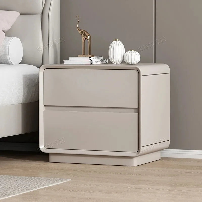 Wooden Luxury Night Table Cute Minimalist Nordic Safev Drawers