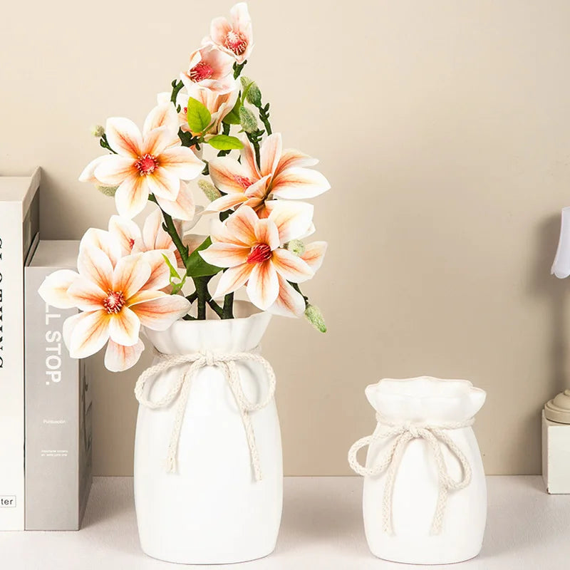 Bow Design Plastic Flower Vase