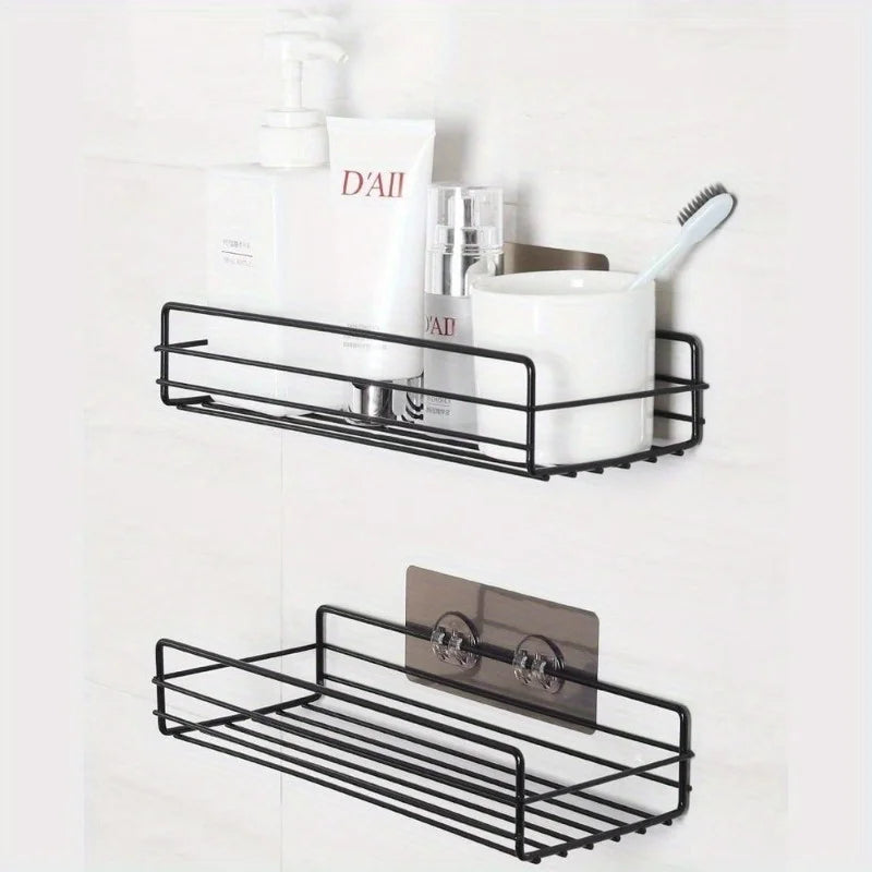 Bathroom Shelf Kitchen Organizer Shelves Iron Shower Caddy Storage Rack