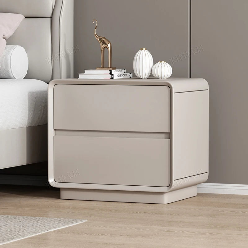 Wooden Luxury Night Table Cute Minimalist Nordic Safev Drawers