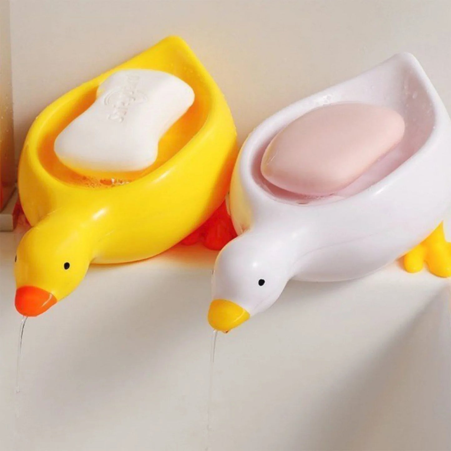 Cartoon Duck Soap Tray Self-Draining Soap Rack