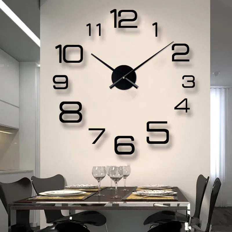 Modern Design Large Wall Clock 3D DIY Quartz Clocks