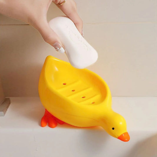 Cartoon Duck Soap Tray Self-Draining Soap Rack