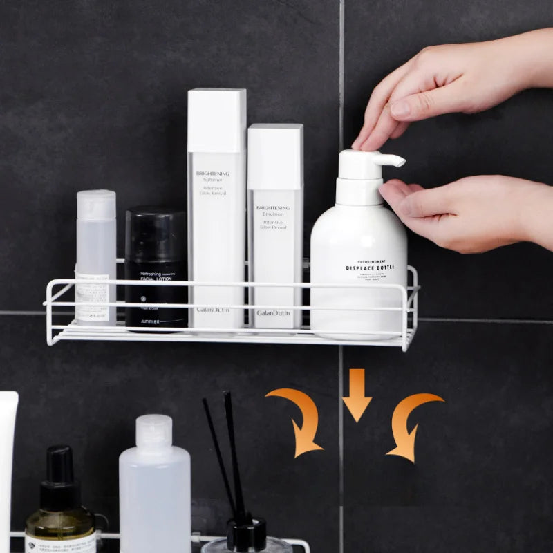 Bathroom Shelf Kitchen Organizer Shelves Iron Shower Caddy Storage Rack