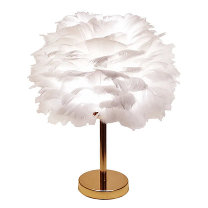 Modern Feather Table Lamp Bedroom Table Lamp